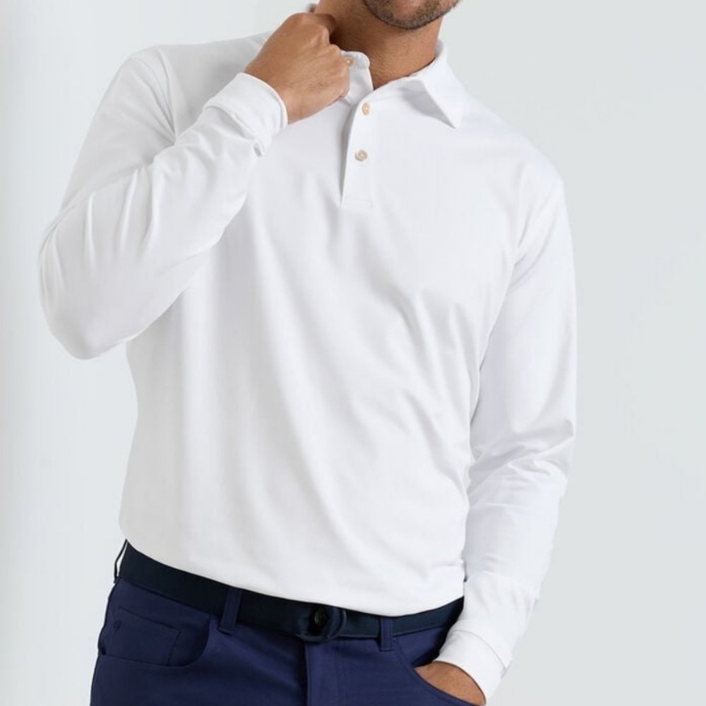 Peter Millar Stretch Jersey Long Sleeve Polo